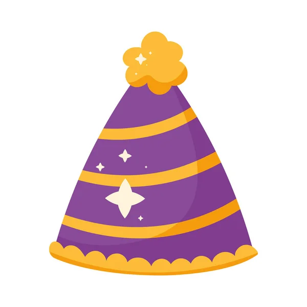 Purple Party Hat Accessory Icon — Stock vektor