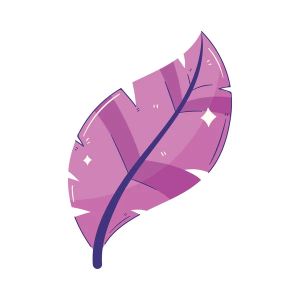 Purple Feather Bird Color Icon — Stock Vector