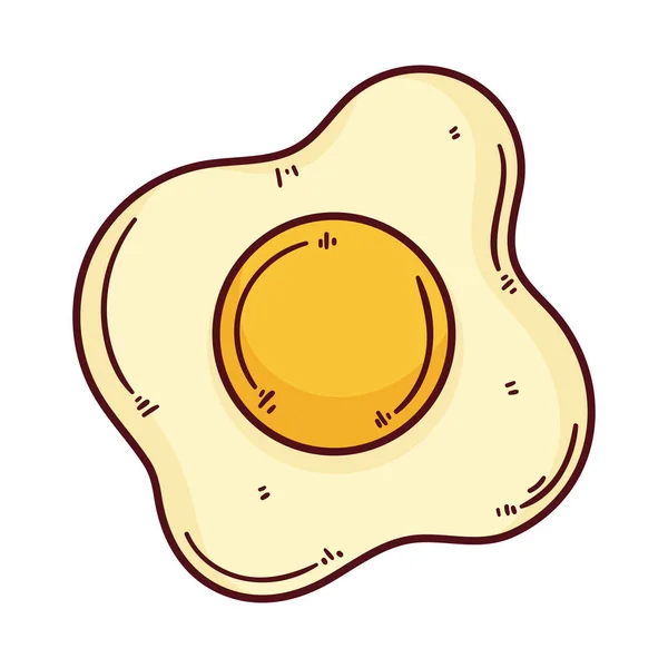 Egg Fried Breakfast Food Icon — Image vectorielle