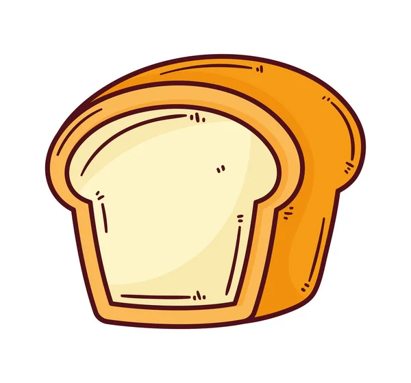 Pão Fresco Porção Ícone Padaria — Vetor de Stock