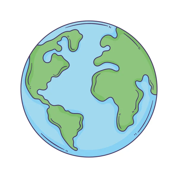 Planeta Planeta Tierra Aislado Icono — Vector de stock