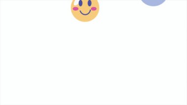 Sosyal medya baloncukları şablon animasyonu, 4k video animasyonu