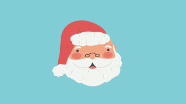 Noel Baba Noel karakteri animasyonu, 4k video animasyonu