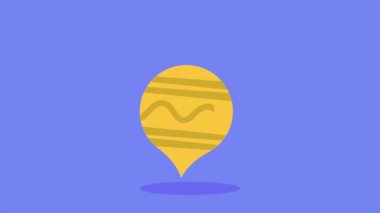 Mutlu noel baloları asılı animasyon, 4k video animasyonu