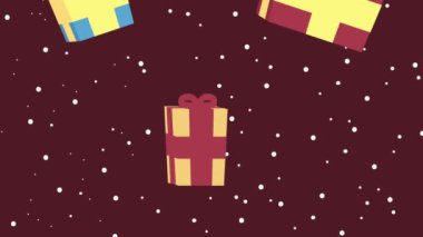 Mutlu Noeller hediyeler model animasyonu, 4k video animasyonu