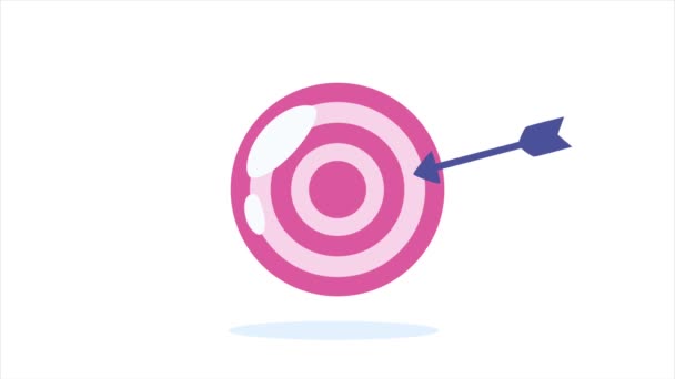 Target Arrow Success Animation Video Animated — Stock Video