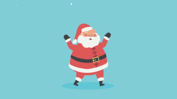 Санта Клаус Празднует Рождество Анимации Видео Анимации — стоковое видео