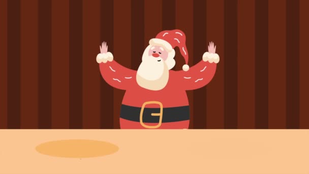 サンタ クラスクリスマス アニメーション4Kビデオ アニメーション — ストック動画