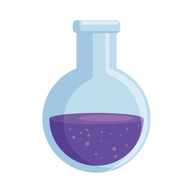 laboratory flask with purple liquid icon