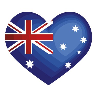 Avustralya bayrağı kalp simgesinde