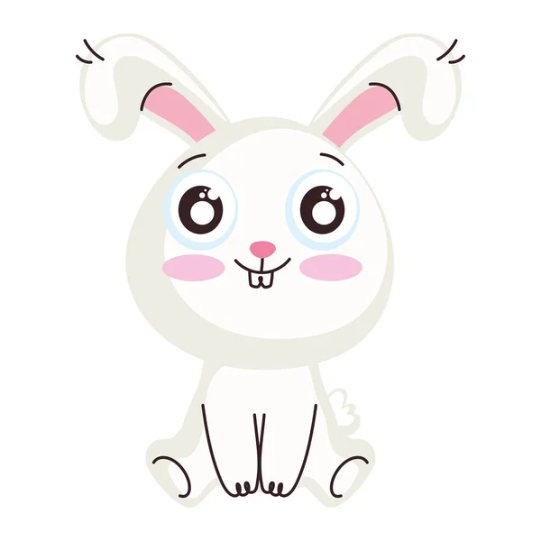 Cute Rabbit Animal Tender Character — Stock Vector
