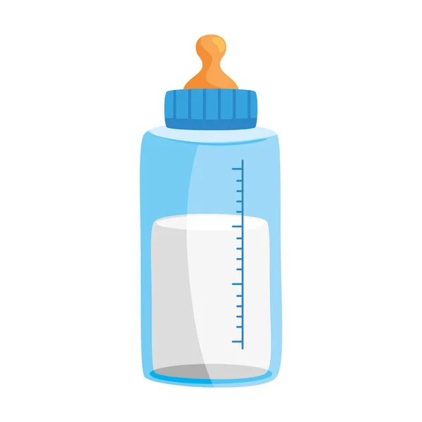 Blaue Milchflasche Baby Zubehör — Stockvektor