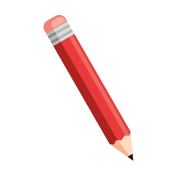 Crayon Rouge Graphite Icône Approvisionnement — Image vectorielle