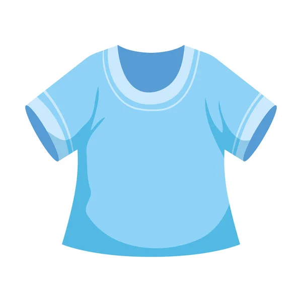 青い赤ちゃんのシャツの服のアイコン — ストックベクタ