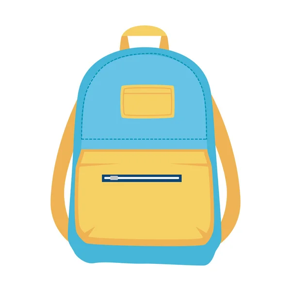 Modrá Školní Taška Zařízení Ikona — Stockový vektor