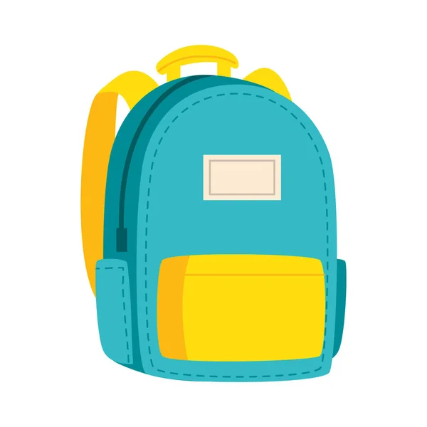 Blue School Bag Equipment Icon — Stock Vector