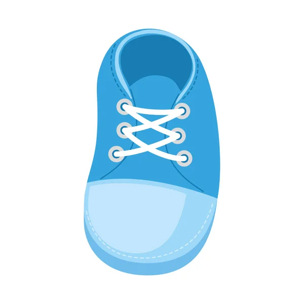 Kék Cipő Baba Kiegészítő Ikon — Stock Vector