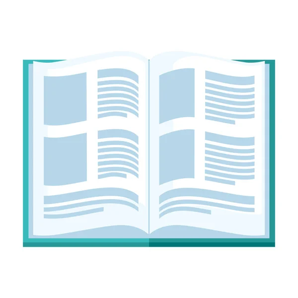 Open Text Book Library Icône Isolée — Image vectorielle