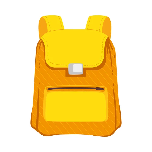 Εικονίδιο Εξοπλισμού Κίτρινο Σχολική Τσάντα — Διανυσματικό Αρχείο