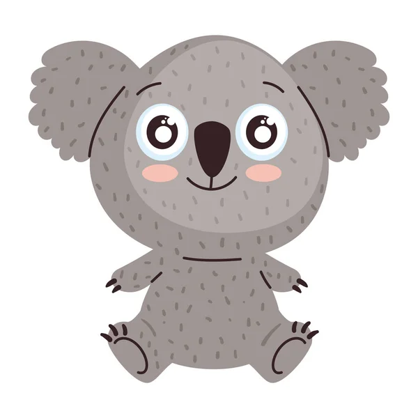 Lindo Koala Animal Tierno Carácter — Archivo Imágenes Vectoriales
