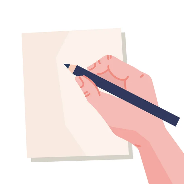 Hand Writing Document Icon — Stock Vector
