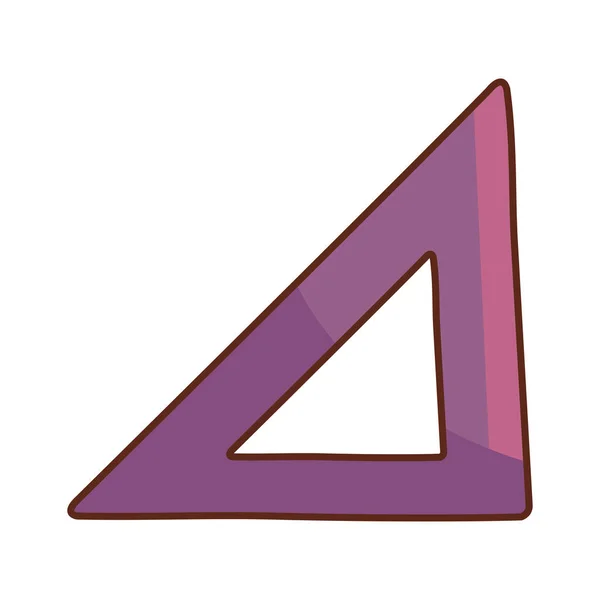 Triangel Regel Skolan Leverans Ikon — Stock vektor