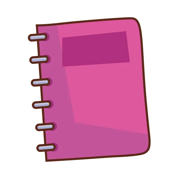 Ikona Zasilania Spiralnego Notebooka Izolowana — Wektor stockowy