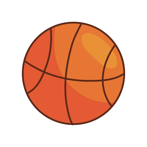 Basketbol Sporu Balon Ekipmanı Ikonu — Stok Vektör