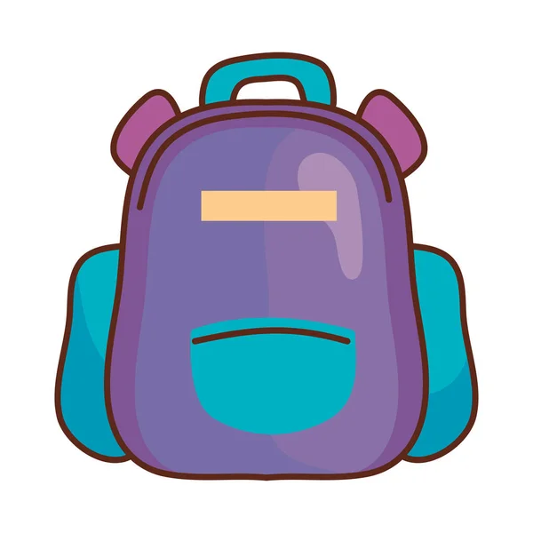 Шкільна Сумка Фіолетовий Значок Постачання Школи — стоковий вектор