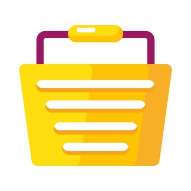 shopping basket market isolated icon