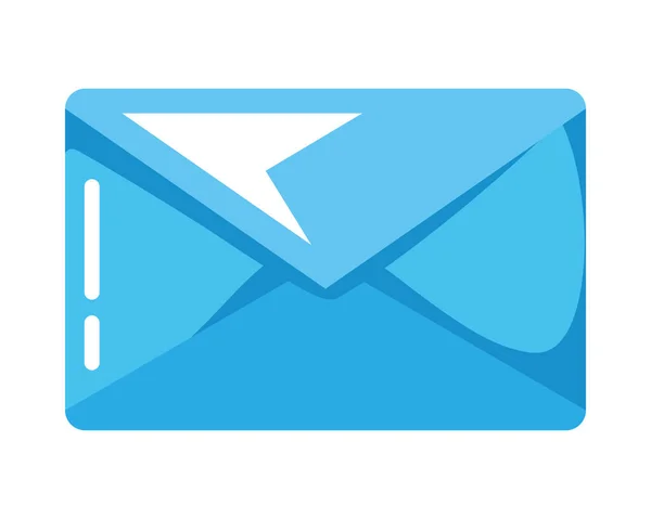 Blue Envelope Mail Send Icon — Stockvektor