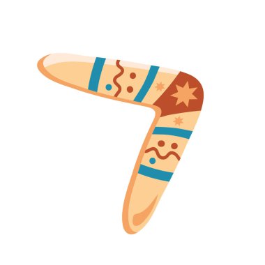 Avustralya ahşap bumerang geleneksel simgesi