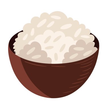 Kase içinde pirinç Kore yemeği ikonu