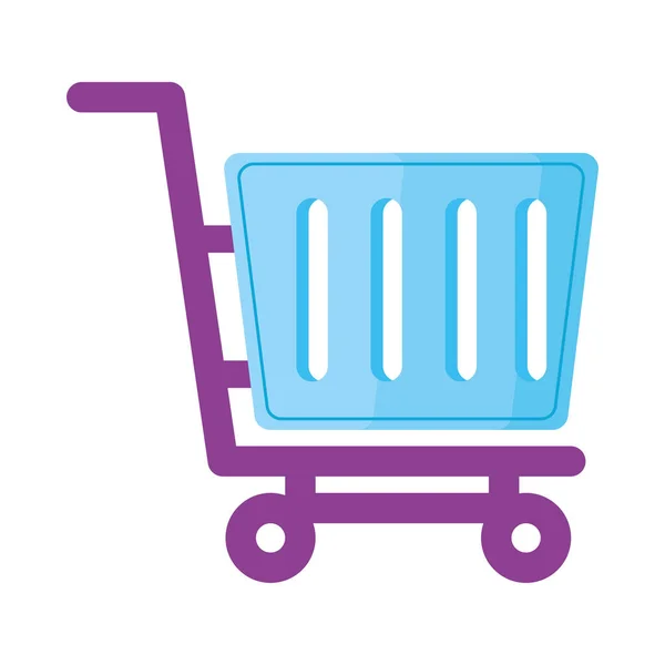 Shopping Cart Marknaden Isolerade Ikonen — Stock vektor