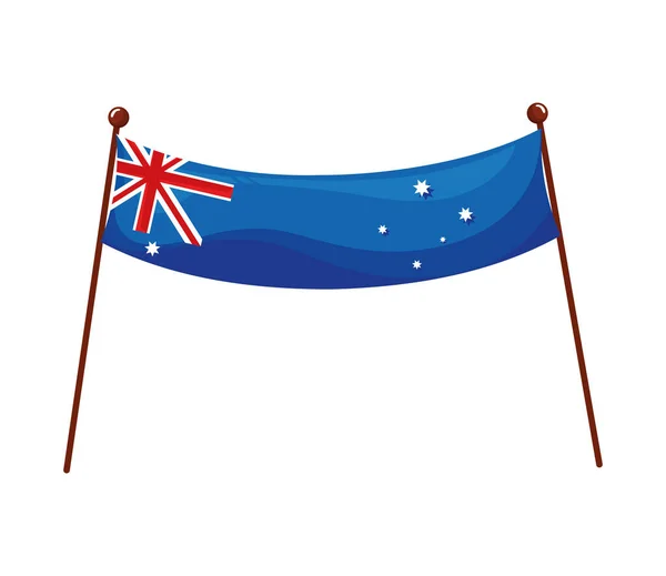 Bandeira Australiana Ícone Banner — Vetor de Stock