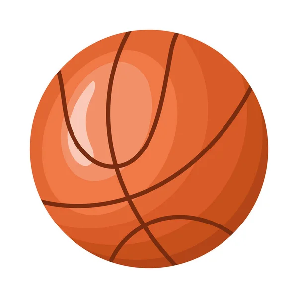 Ballon Basket Ball Icône Équipement Sportif — Image vectorielle