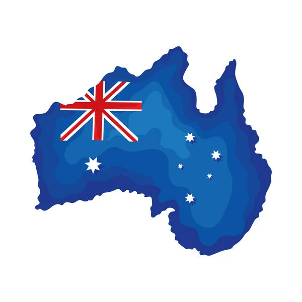 Australisk Flagga Kartikonen — Stock vektor