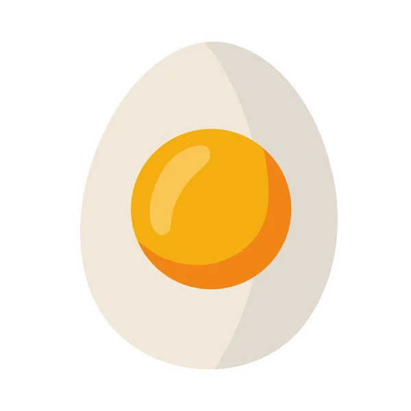 Egg Boiled Breakfast Food Icon — Stock Vector