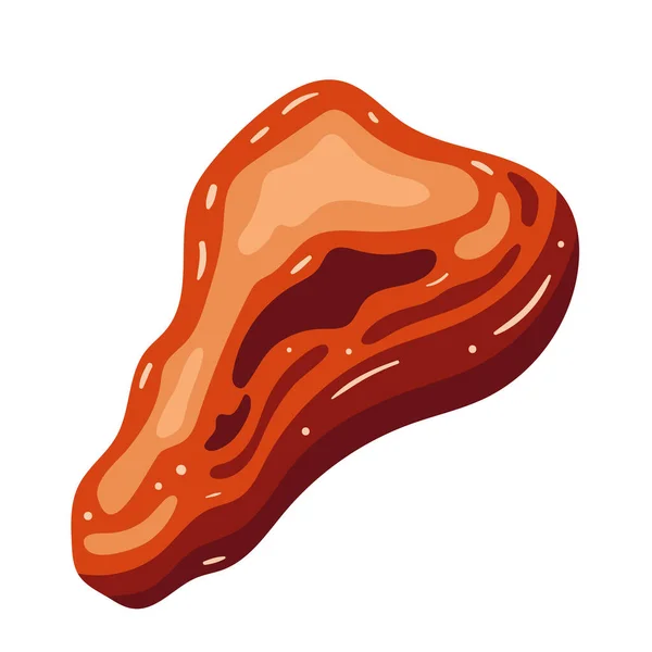 Fresh Ham Steak Protein Food — Stock Vector