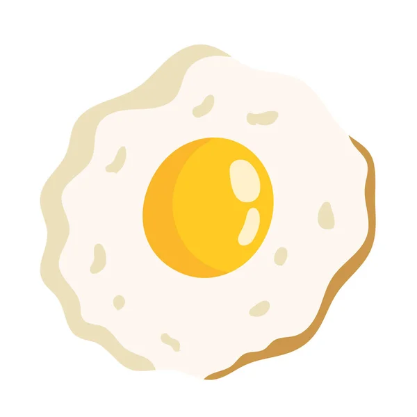 Яєчний Смажений Сніданок Значок Їжі — стоковий вектор