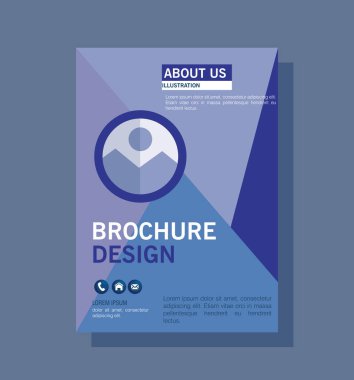 yazılı mor kurumsal broşür