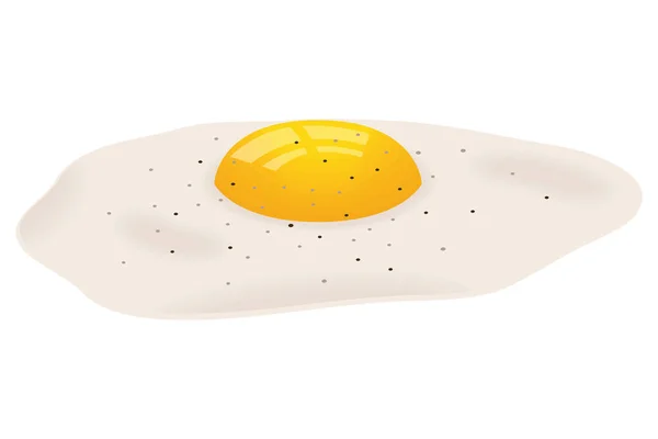 Egg Fried Breakfast Food Icon — Stockvektor
