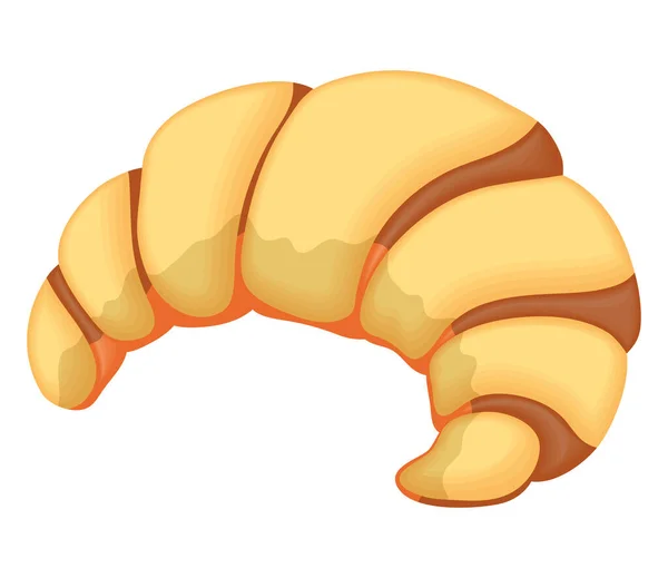 Frisches Croissant Brot Lebensmittel Bäckerei Symbol — Stockvektor