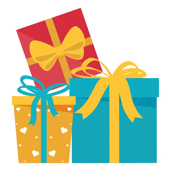 Geschenkboxen Geschenke — Stockvektor