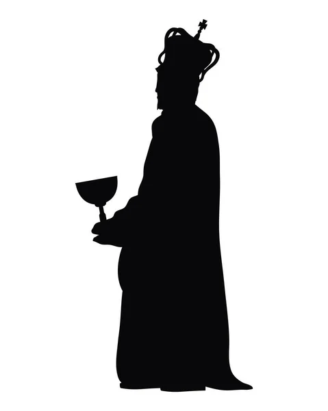 Hommes Sages Style Silhouette Blathazar — Image vectorielle