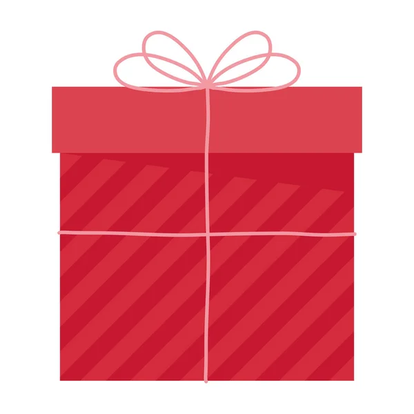 Κόκκινο Δώρο Τετράγωνο Εικονίδιο Κουτί — Διανυσματικό Αρχείο