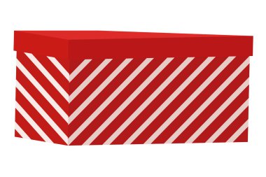 kırmızı çizgili hediye kutusu simgesi