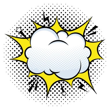bulut efekti pop sanat tarzı simgesi