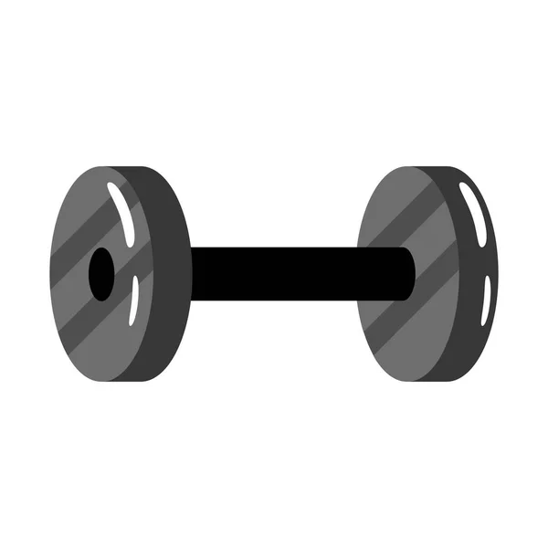 Dumbbell Gym Equipment Isolated Icon — Stock Vector