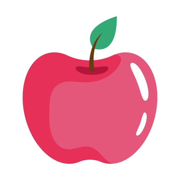 Fresh Apple Fruit Red Icon — Stock Vector